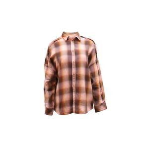 Iro Plaid Fringe Trim Overshirt in Multicolor Cotton
